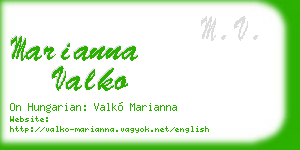 marianna valko business card